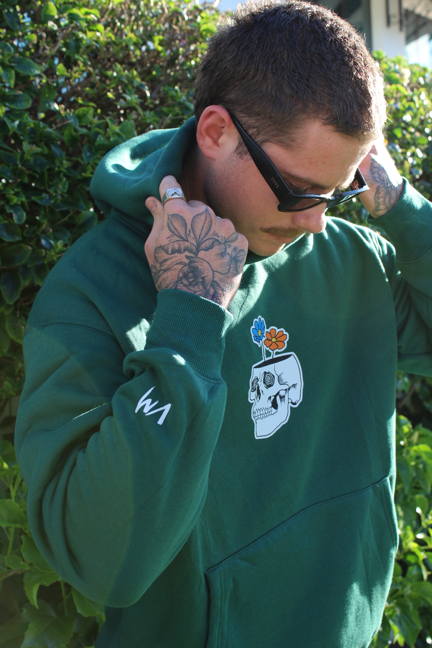 SKULL HOODIE GREEN